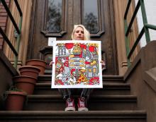 Lisa Champ. Nobody Loves New York Like New York, 2024. Four-color screenprint. 18 x 18 in.