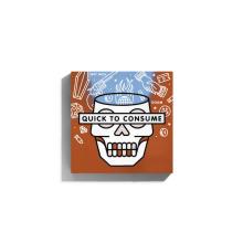 Lisa Champ. Quick to Consume. Quick to Forget., 2022. Aerosol on cradled wood panel. 20  x 20 x 1.5 in. 